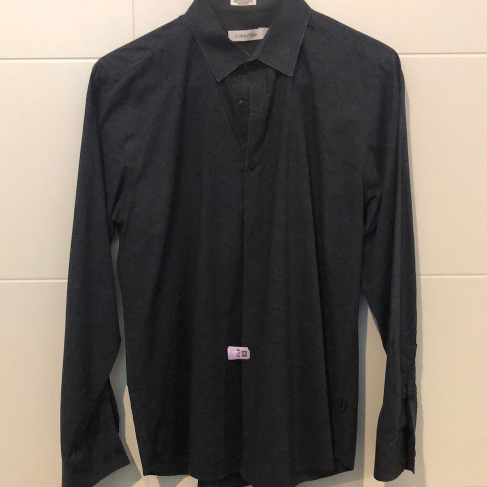 Calvin Klein black button down